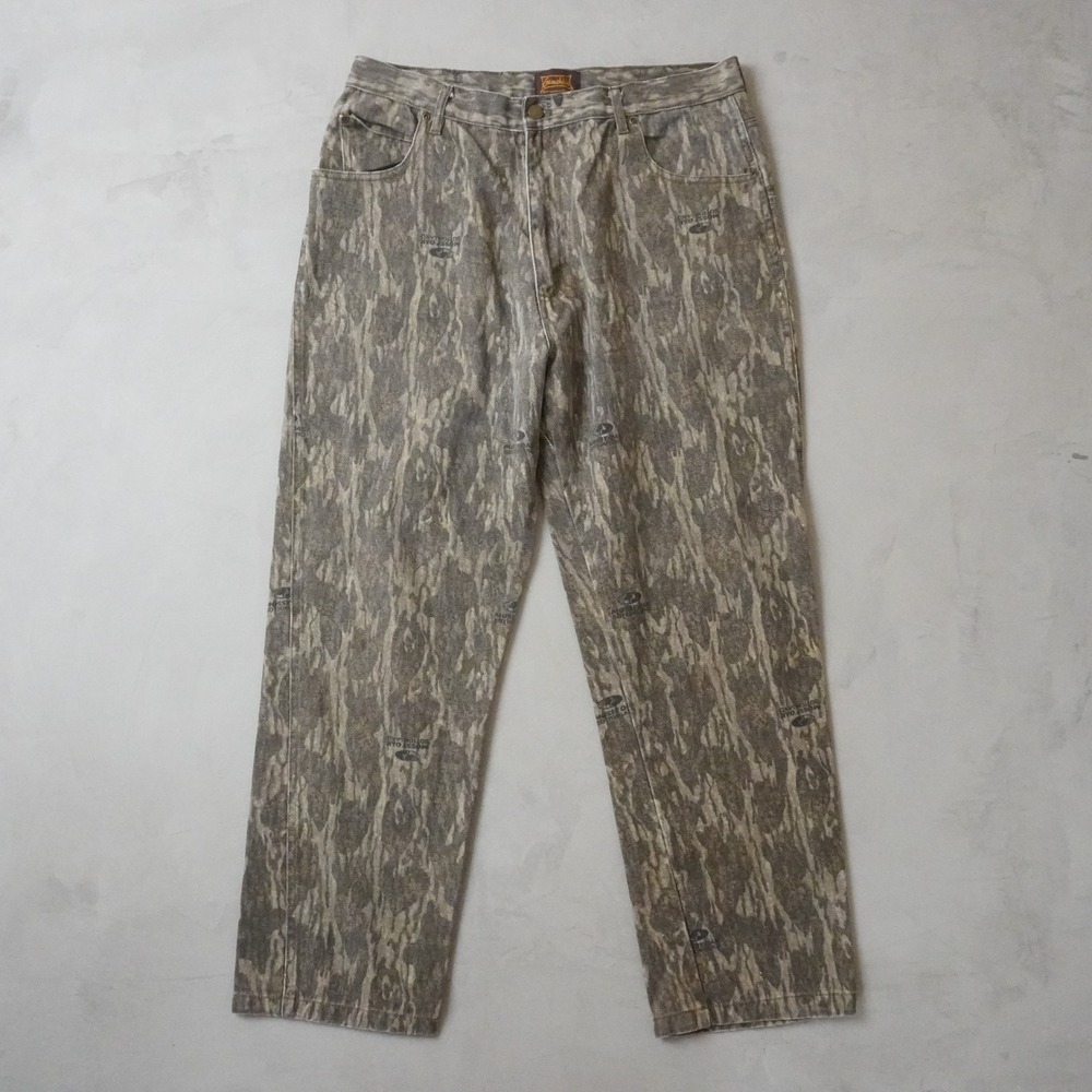 Vintage Gamehide Mossy Oak Bottomland Camo Pants 38x32 Mens Hunting Canvas CWP